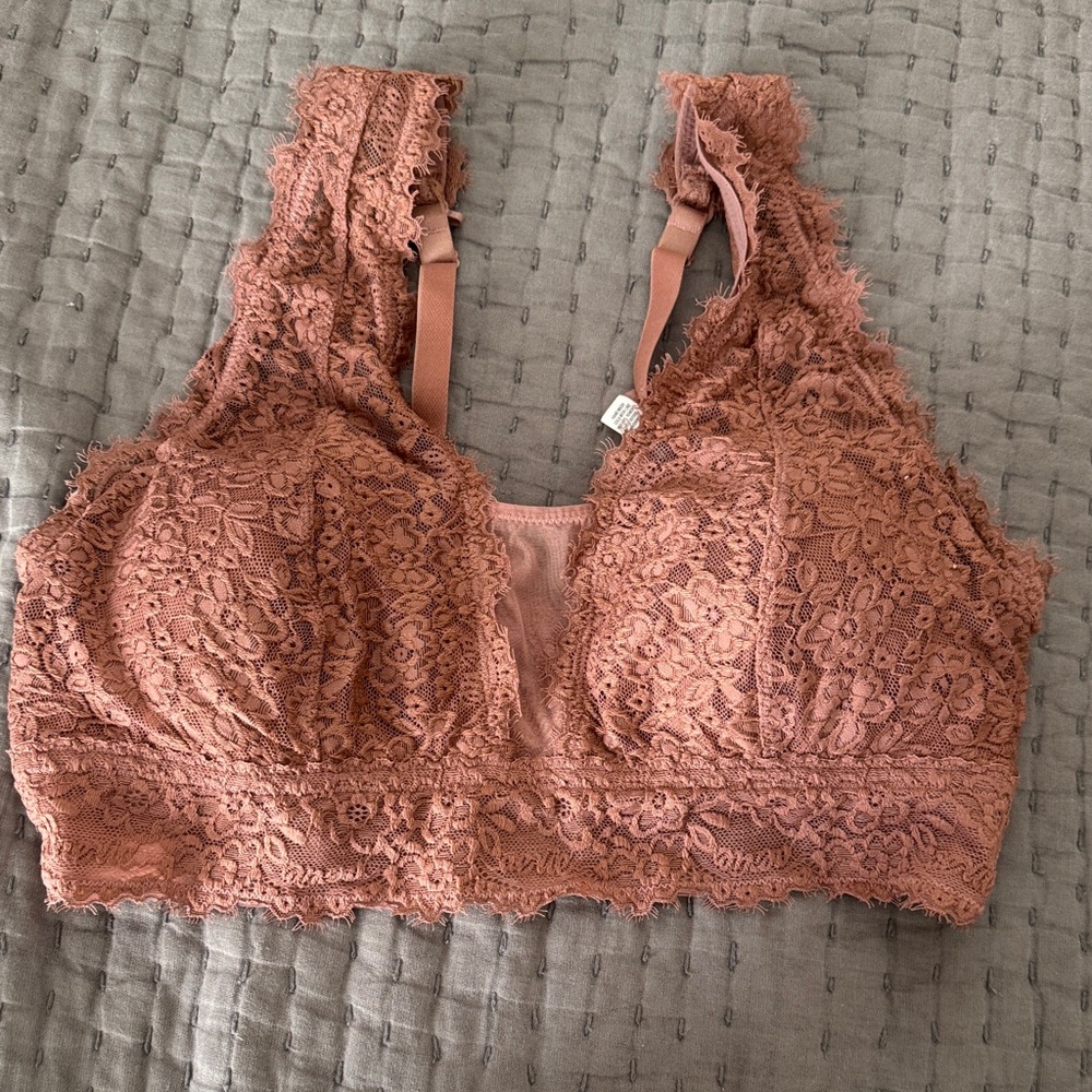 aerie Lace Bralette in Dusty Rose